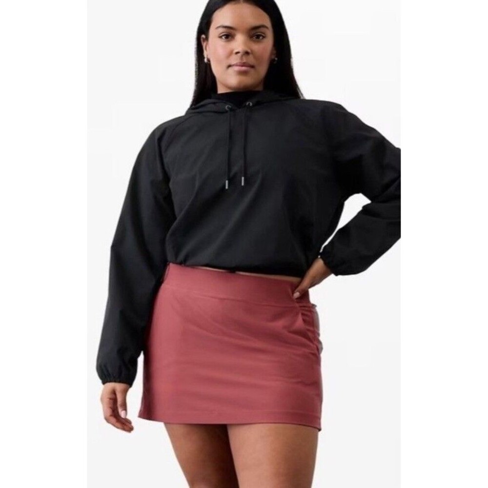 Athleta Brooklyn Skort 13 1/2" Red Rock Women's Size 14 Golf Tennis